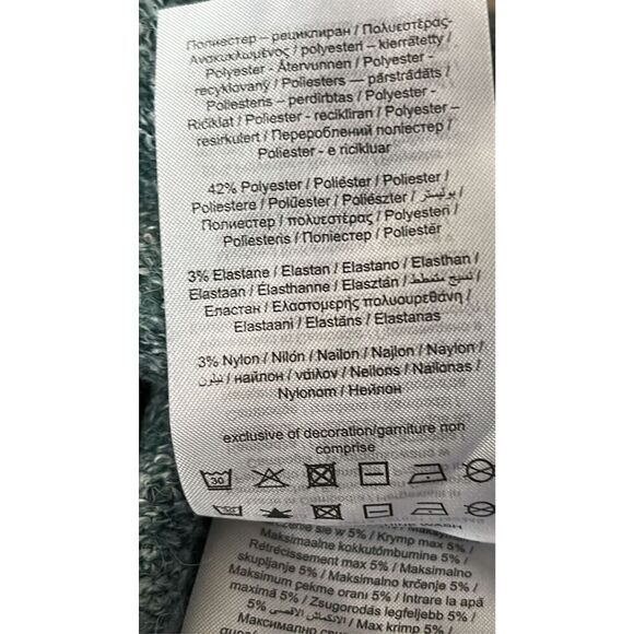 Brand New Vero Moda Women's 1X Plus Melange Sea Moss Long Sleeve T-Shirt Top - Picture 7 of 10